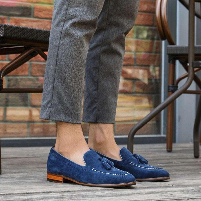 A generation of men's shoes suede leather, Su Lefu shoes breathable male business casual shoes