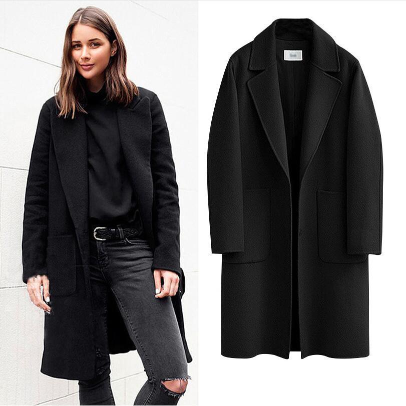 Cross-border 2021 autumn and winter double-sided? Europe and the United States women's new woolen coat long loose woolen women - Viva Vista Store