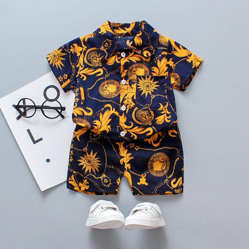 Children's Short Sleeve Shirt Boys Summer Sets - Viva Vista Store