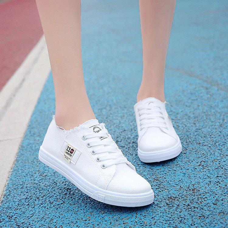 INS canvas shoes female students Korean version of the original ULZZANG net red shoes 2020 new trend shoes wild small white shoes - Viva Vista Store