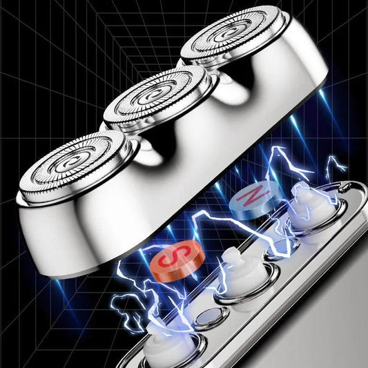 Three-head Magnetic New Mini Electric Shaver