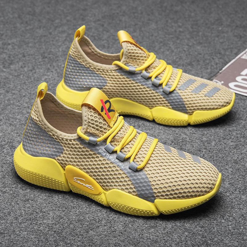 Men's sports shoes autumn new men's tide shoes students breathable casual shoes flying weaving mesh running shoes wholesale men's shoes - Viva Vista Store