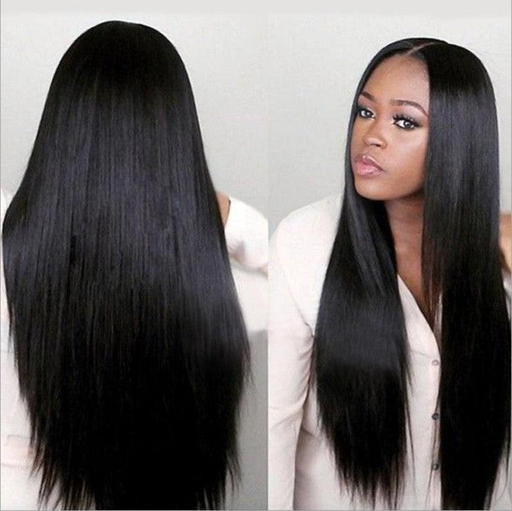 Black long straight hair wig cover - Viva Vista Store