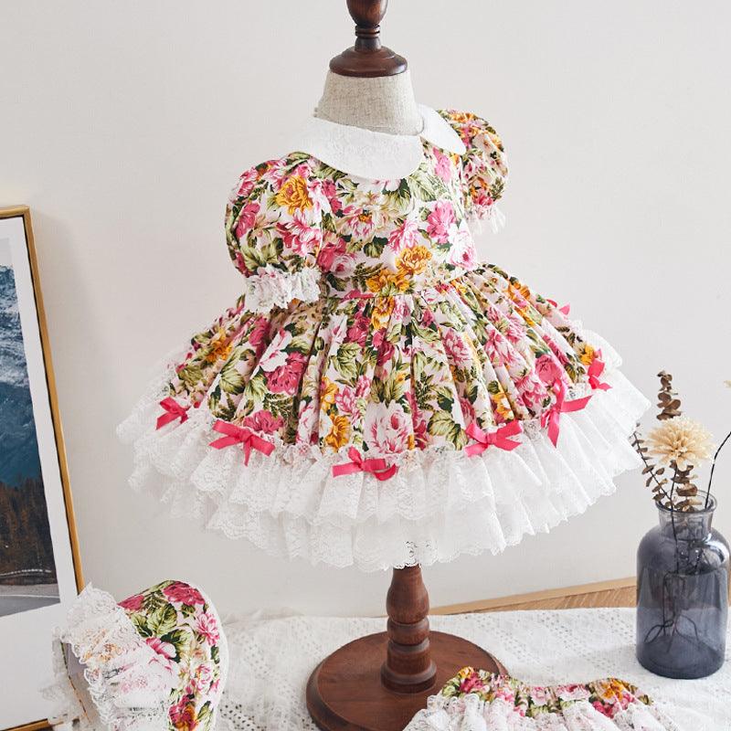 Europe and the United States Spain high-definition children's clothing LOLITA dress girl Lili Tower princess skirt children's lace - Viva Vista Store