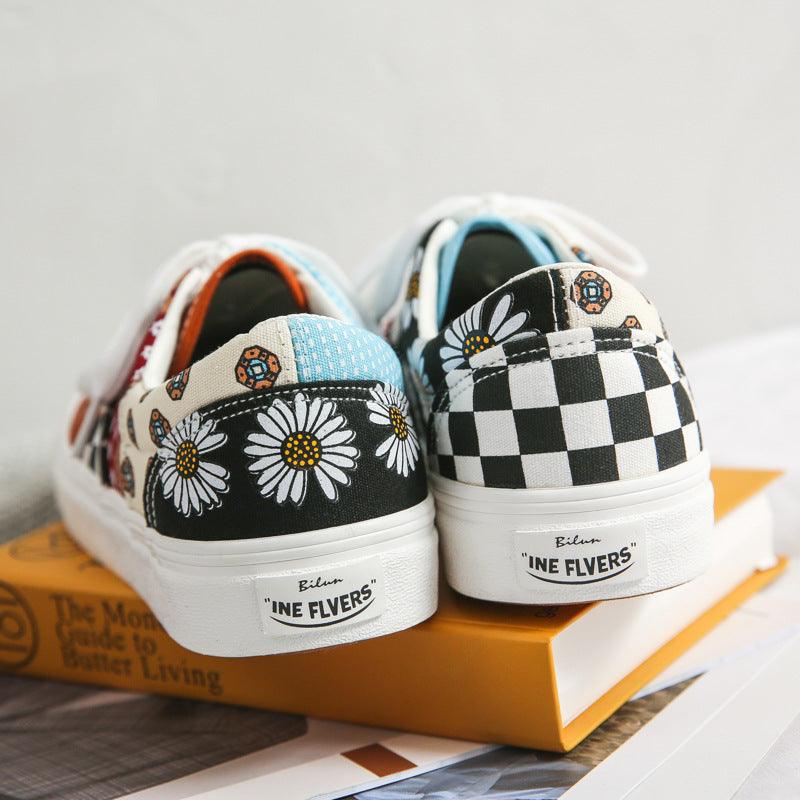 Vasibaen Wansza 2021 new couples on a ruts, ulzzang retro color matching canvas shoes women's shoes - Viva Vista Store