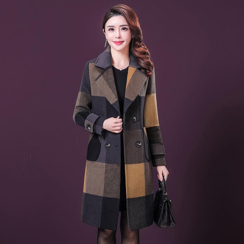 Factory direct 2021 new winter dress foreign high-end texture long section wild hair - Viva Vista Store