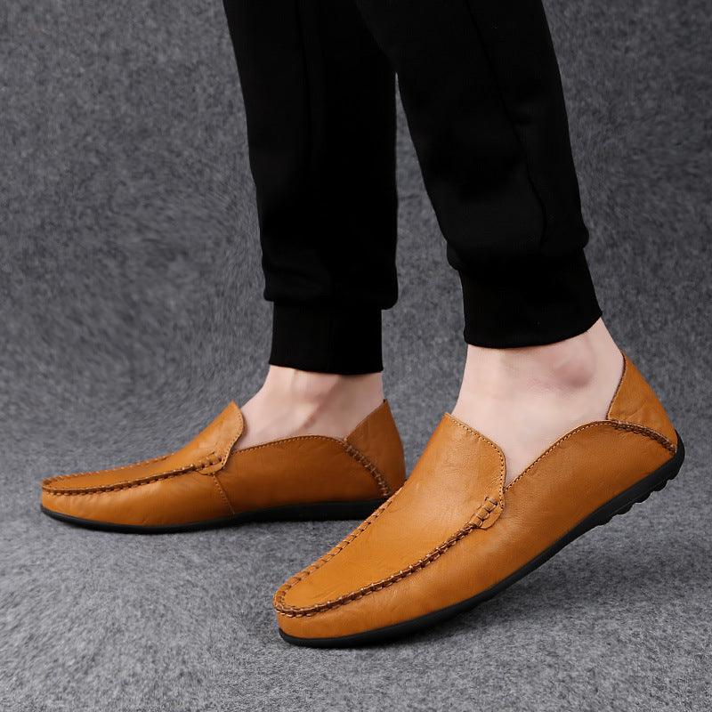 Men's shoes 2021 autumn new trend shoes men's Korean version of the fashion light peas shoes British shoes men - Viva Vista Store