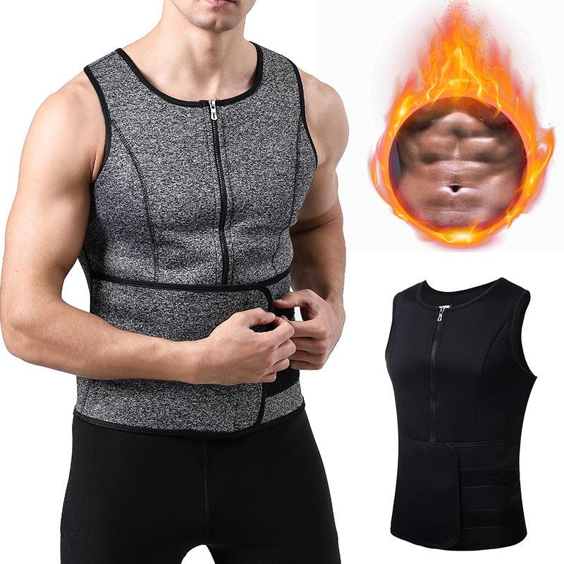 Cross-border hot neoprene plastic clothing men's fitness abdominal vest sports bouquet hood - Viva Vista Store