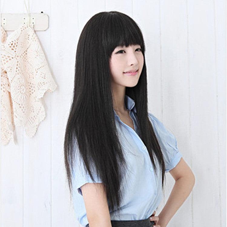 Chang Diqi Liu Hai Chang sent a female fluffy temperament long straight hair fake real person wig set custom wholesale - Viva Vista Store