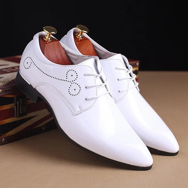 Glossy Oxford Leather Shoes - Viva Vista Store