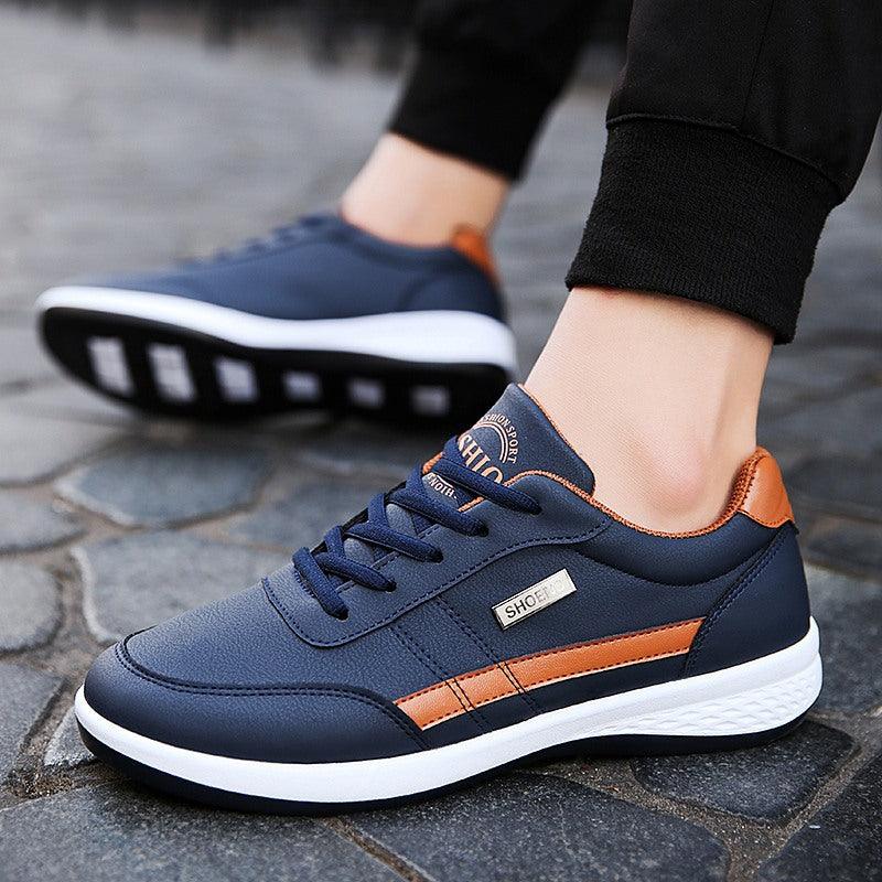 Spring new 2021 men's shoes Korean fashion tide shoes leather men's running casual shoe shoes sports shoes wholesale - Viva Vista Store