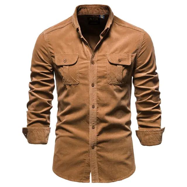 Men's Business Casual Corduroy Shirt - Viva Vista Store