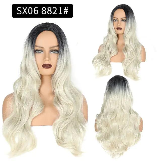 Wavy Middle Part Wigs - Viva Vista Store