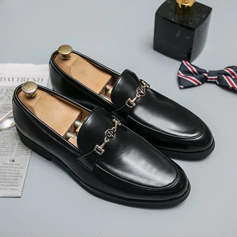 Men's Classic Metal Chain Loafers - Viva Vista Store