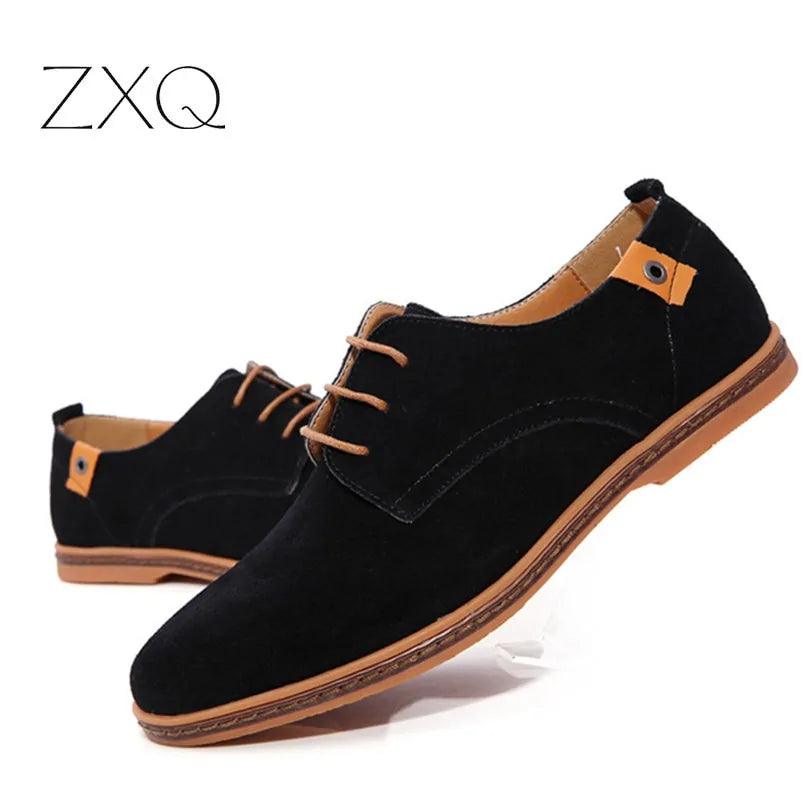 Suede Oxfords Men Leather Shoes - Viva Vista Store