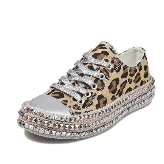 Women Leopard Canvas Shoes - Viva Vista Store