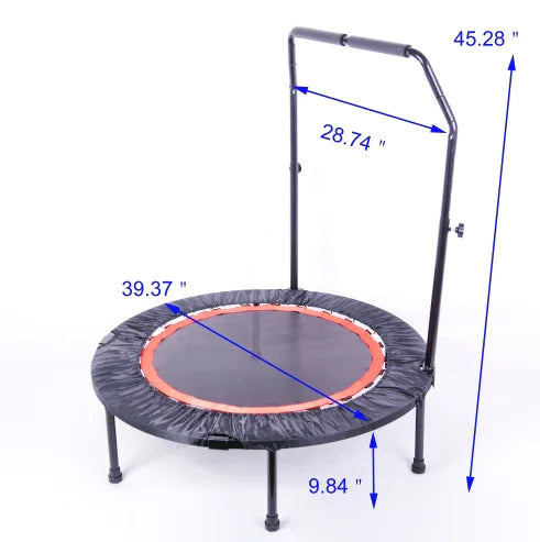 40-Inch Indoor Fitness Trampoline with Safety Pad