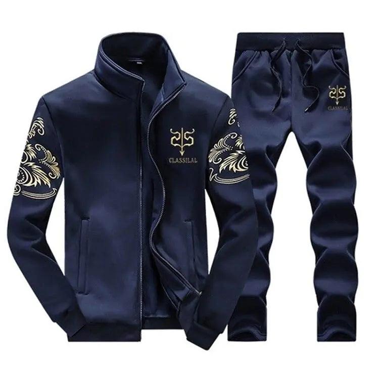 Men's Zipper Sweat Suit Set - Viva Vista Store