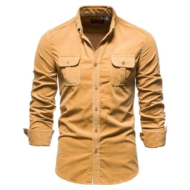 Men's Business Casual Corduroy Shirt - Viva Vista Store