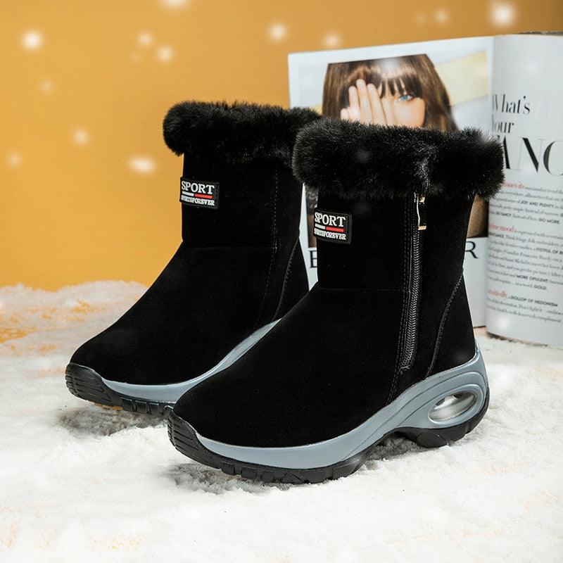 Women's Winter Ankle Warm Plush Snow Boots With Fur - Viva Vista Store