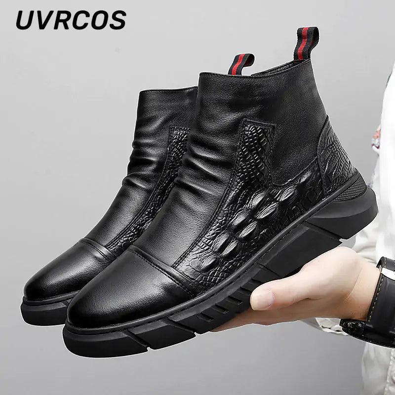 Thick-soled Men Work Boots Shoes - Viva Vista Store