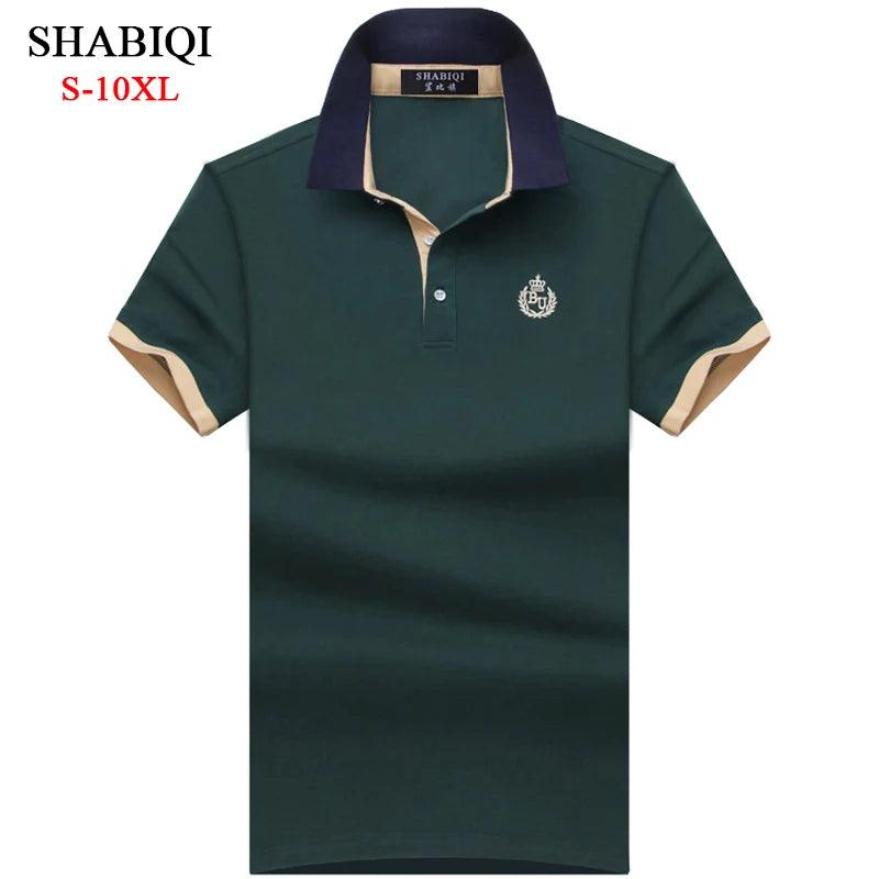 SHABIQI Classic Brand Men shirt Men Polo Shirt Men Short Sleeve Polos Shirt T Designer Polo Shirt Plus Size 6XL 7XL 8XL 9XL 10X - Viva Vista Store