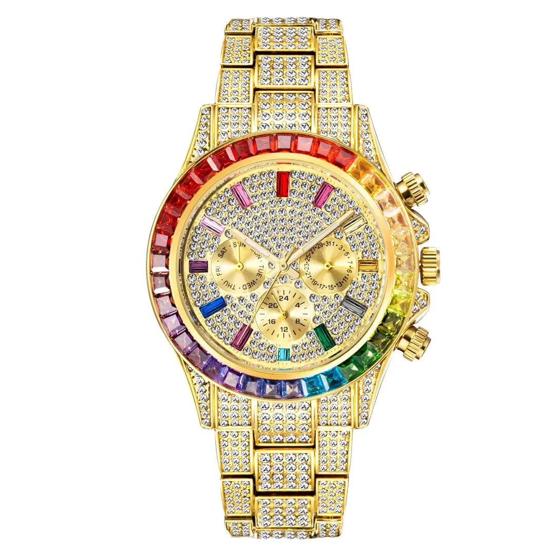 Rainbow Diamond Quartz Watch - Viva Vista Store