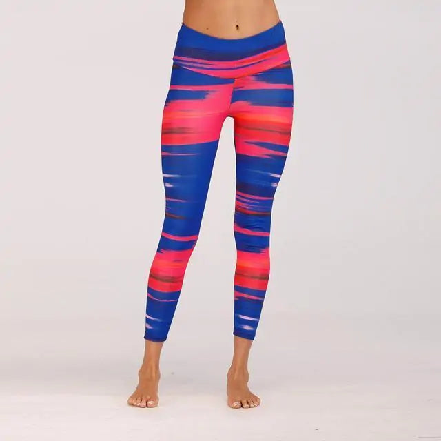 Striped Print Fitness Leggings