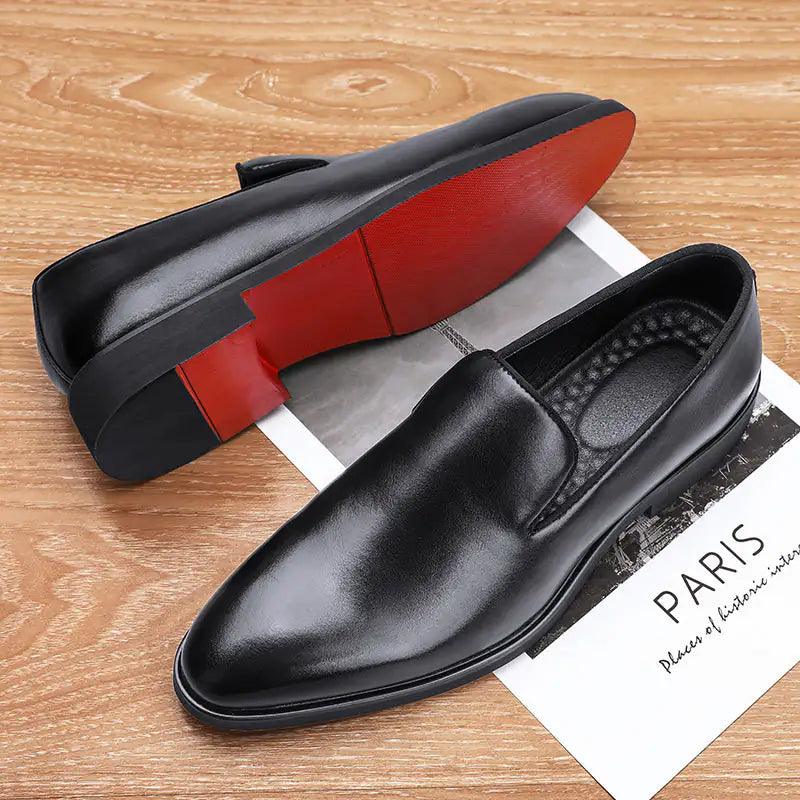 The Rossi - Red Bottom Classic Leather Loafers - Viva Vista Store