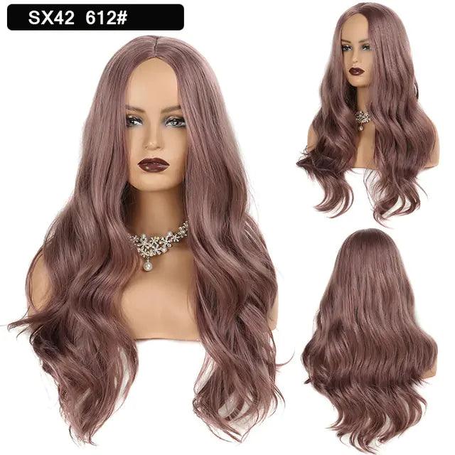 Wavy Middle Part Wigs - Viva Vista Store