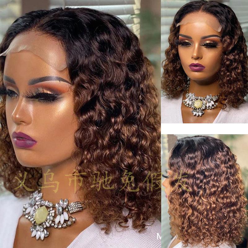 Cross-border foreign trade wig female European and American short curly hair African small volume explosive head chemical fiber headgear AliExpress custom made - Viva Vista Store