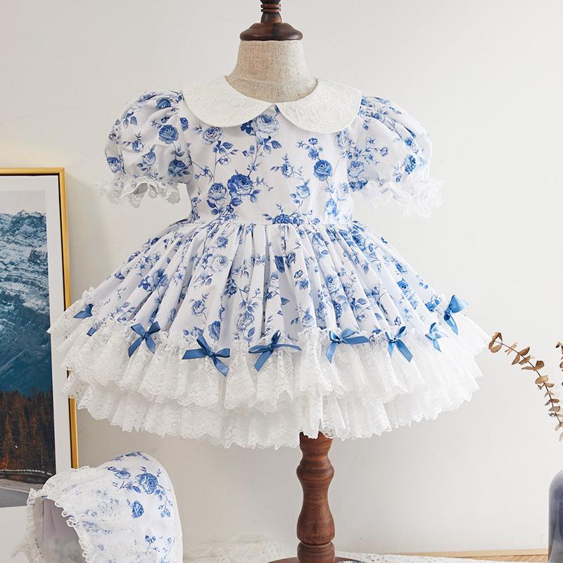 Europe and the United States Spain high-definition children's clothing LOLITA dress girl Lili Tower princess skirt children's lace - Viva Vista Store