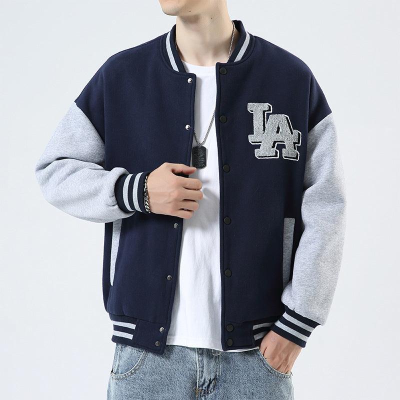 Korean fashion youth baseball leader card jacket male - Viva Vista Store