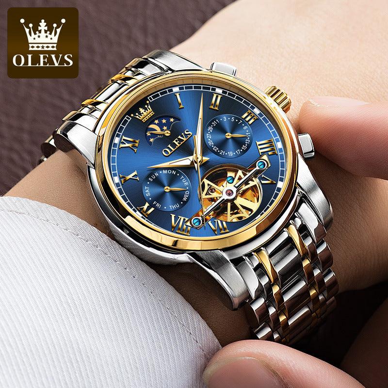 Oris Brand Watch Fully Automatic Mechanical Watch Moon Phase Hollow Mechanical - Viva Vista Store