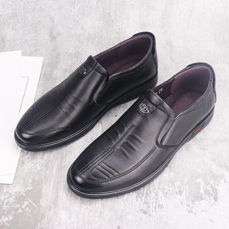 Head layer leather men's casual shoes 2021 autumn new leather men's shoes a foot pedal flat music shoes wholesale - Viva Vista Store