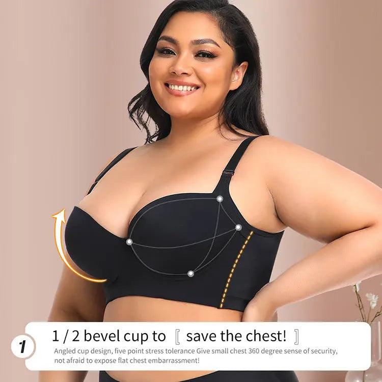 Gather up and fold up the breasts, beautify the body, seamless cup and tank top, shape the body, beautify the back, long size sports bra V210618 - Viva Vista Store