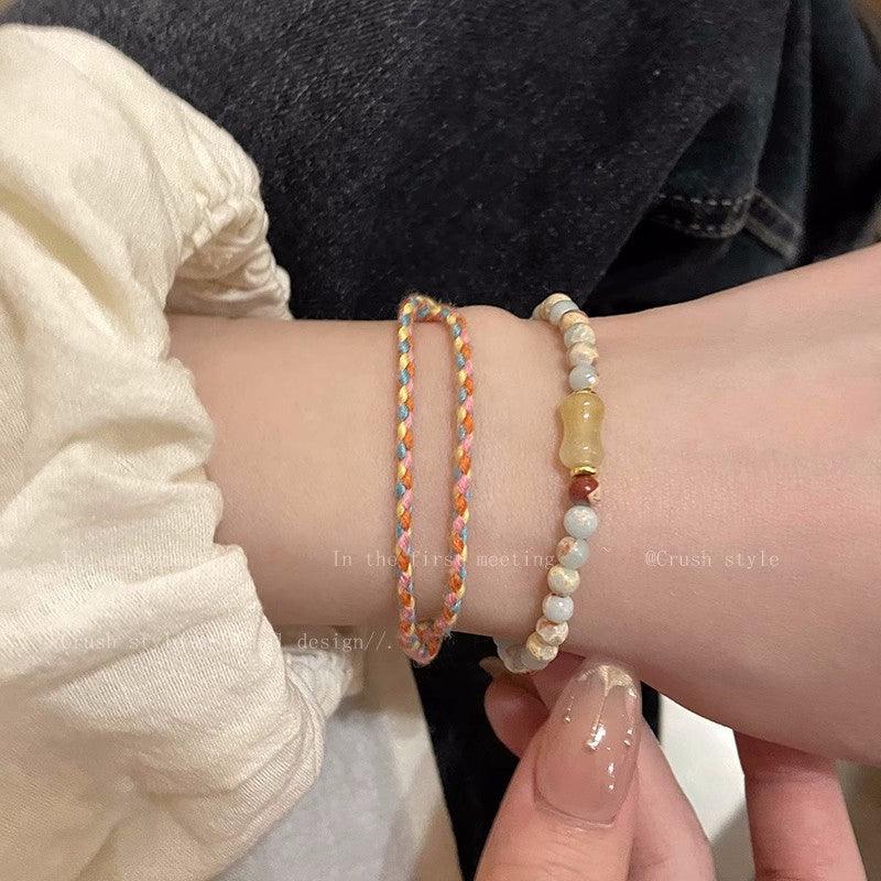 New Chinese bamboo bracelet women's 2023 new vintage couple bracelet temperament net celebrity girlfriend hand ornament - Viva Vista Store