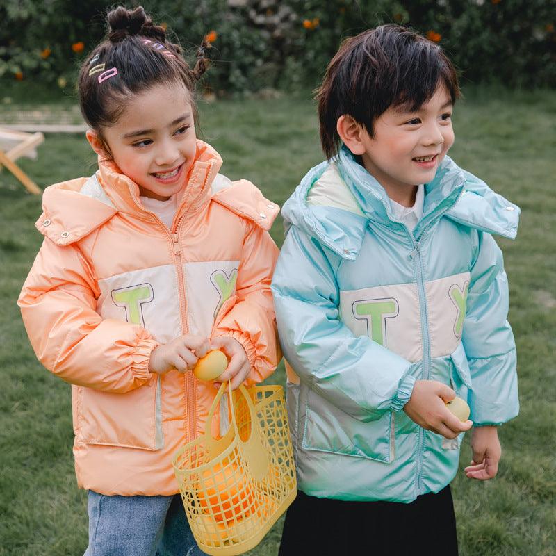 Rui autumn and winter new children's down jacket thickened free wash hooded down jacket children down jacket entity wholesale supply - Viva Vista Store