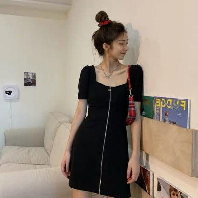 French Hepburn style little black dress waist is thin and temperament goddess Fan Xinji black dress Zixia - Viva Vista Store