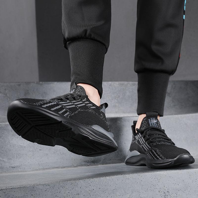 Men's shoes 2021 summer new men's mesh fashion sports shoes breathable casual shoes flying weave men's shoes tide running shoes - Viva Vista Store