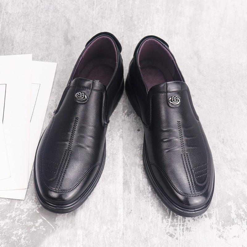 Head layer leather men's casual shoes 2021 autumn new leather men's shoes a foot pedal flat music shoes wholesale - Viva Vista Store