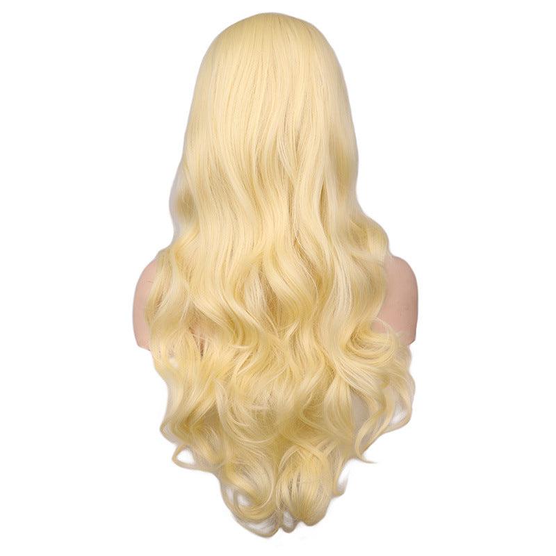 Barbie cos wig Barbie light blonde cosplay wig micro curly hair long hair midpoint - Viva Vista Store