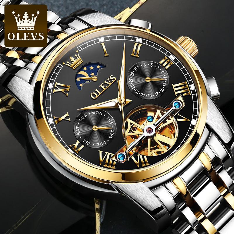 Oris Brand Watch Fully Automatic Mechanical Watch Moon Phase Hollow Mechanical - Viva Vista Store