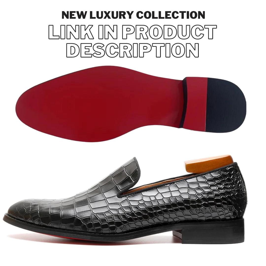 The Rossi - Red Bottom Classic Leather Loafers - Viva Vista Store