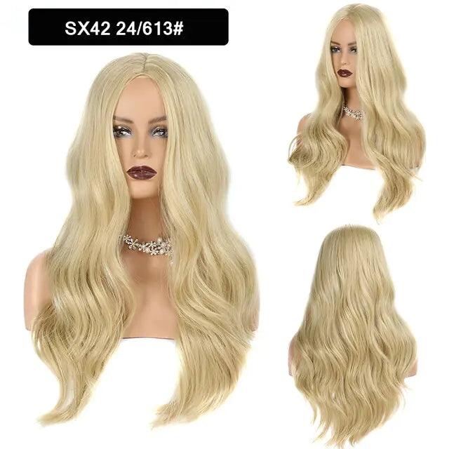 Wavy Middle Part Wigs - Viva Vista Store