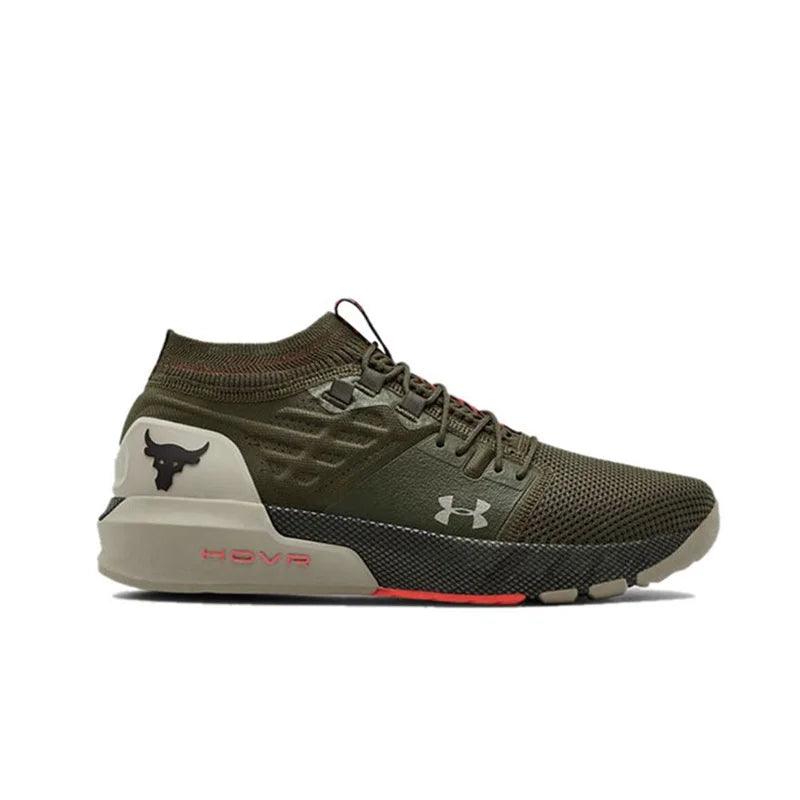 HOT 2022 UNDER ARMOUR Men's Running Shoes UA HOVR Project Rock 2 Bull Head Training Shoes Gym Army Gray Size40-45 - Viva Vista Store