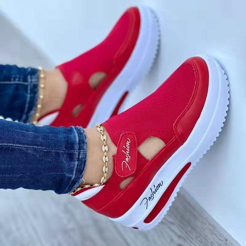 Red Sneakers Women Shoes Woman Tennis Shoes Canvas Shoes - Viva Vista Store