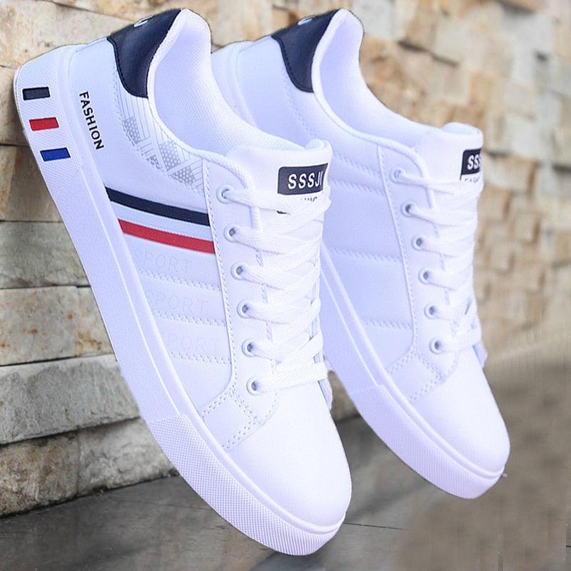 Casual Shoes Lightweight Breathable Men Shoes Flat Lace-Up Men Sneakers White Business Travel Unisex Tenis Masculino - Viva Vista Store