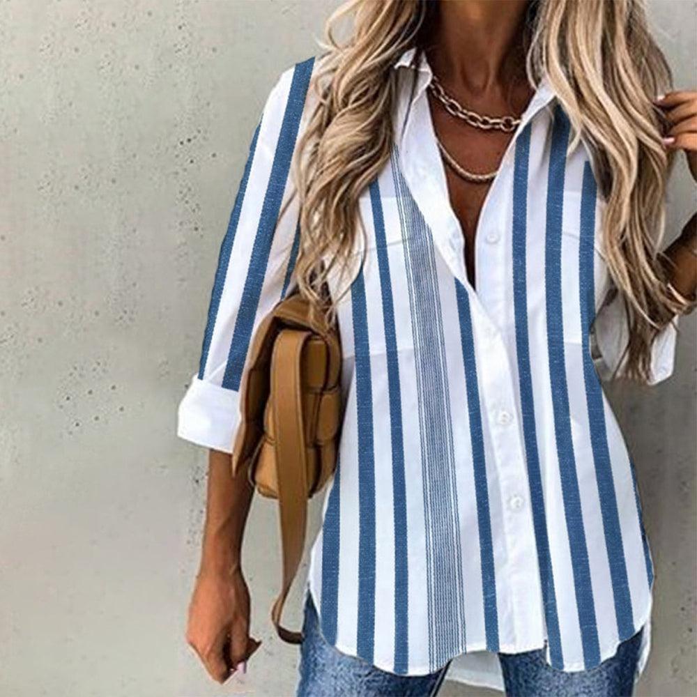 Elegant Loose Women Shirts Fashion  Shirts Women Print Casual Tops Ladies - Viva Vista Store