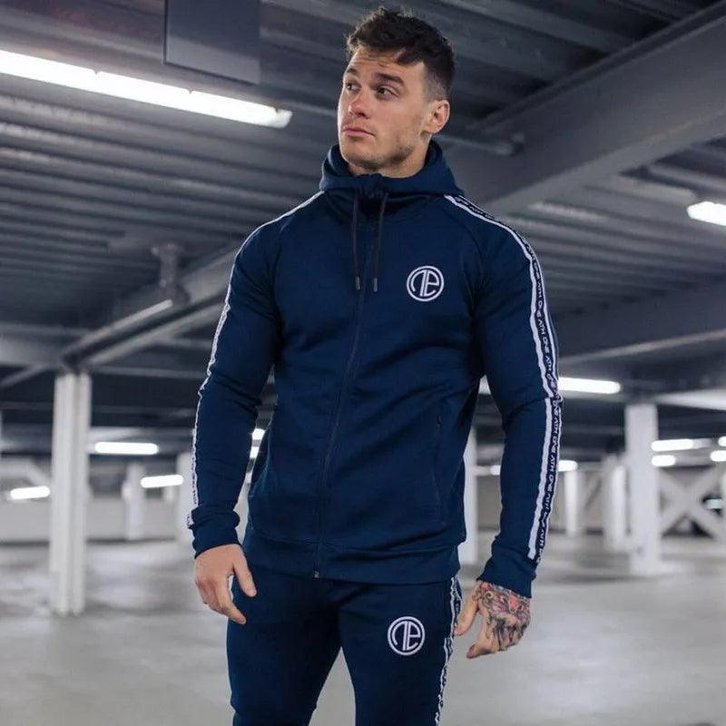 Men Sport Suit  Bodybuilding Jacket Pants Sports Suits Basketball Tights Clothes Gym Fitness Running Set Men Tracksuits M-3XL - Viva Vista Store